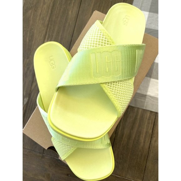 UGG EMILY MESH WOMEN’S SLIDES SANDALS 1119491 POLLEN YELLOW/ AUTHENTIC - Picture 9 of 12